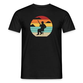 Instrument de basson rétro Aerophone Music Player - T-shirt homme - noir - Devant - AI Model Male 178 light (178cm)