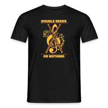 Anche Double Anches Or Rien Instrument De Basson Musique - T-shirt homme - noir - Devant - AI Model Male 178 light (178cm)