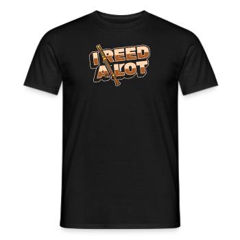 I Reed A Lot Aerophone Fagott Instrument Musik - Männer T-Shirt - Schwarz - Vorne - AI Model Male 178 light (178cm)
