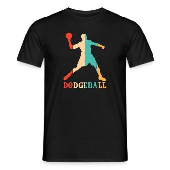 Joueur de jeu d’équipe Prisonball rétro - T-shirt homme - noir - Devant - AI Model Male 178 light (178cm)