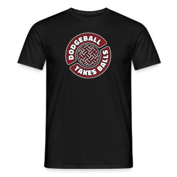 Dodgeball Takes Balls Prisonball Team Game Player - Men's T-Shirt - black - Front - AI Model Male 178 light (178cm)