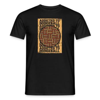 Addicted To Dodgeball Prisonball Jeu d’équipe - T-shirt homme - noir - Devant - AI Model Male 178 light (178cm)