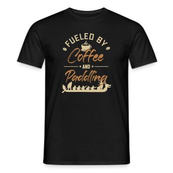 Angetrieben von Kaffee und Paddelteam Paddler Lover - Männer T-Shirt - Schwarz - Vorne - AI Model Male 178 light (178cm)