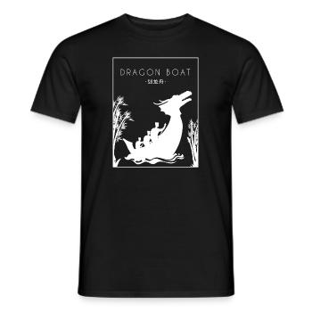 Bateau Dragon Chinois Hanzi Équipe Paddler Tambour - T-shirt homme - noir - Devant - AI Model Male 178 light (178cm)