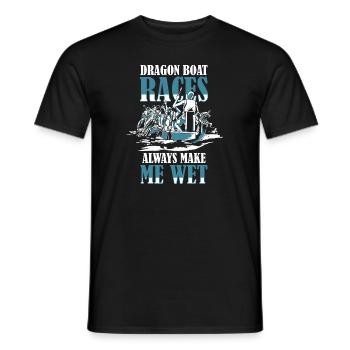 Les courses de bateaux-dragons me font toujours mouiller l’amour de l’équipe - T-shirt homme - noir - Devant - AI Model Male 178 light (178cm)
