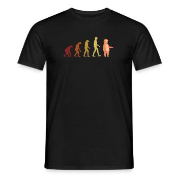 Paresseux Evolution Pilosa folivora à gorge brune - T-shirt homme - noir - Devant - AI Model Male 178 light (178cm)