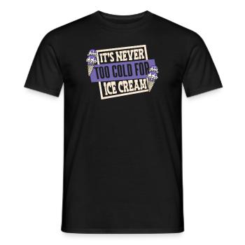 Il ne fait jamais trop froid pour la sorbetière Gelato - T-shirt homme - noir - Devant - AI Model Male 178 light (178cm)