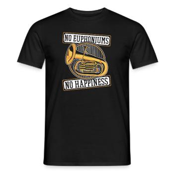 Pas d’euphoniums Pas de bonheur Euphoniste Euphoniste - T-shirt homme - noir - Devant - AI Model Male 178 light (178cm)