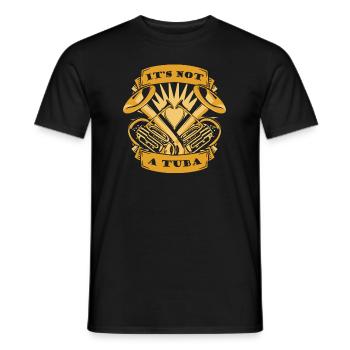 Ce n’est pas un instrument de tuba Euphoniste Euphoniste - T-shirt homme - noir - Devant - AI Model Male 178 light (178cm)