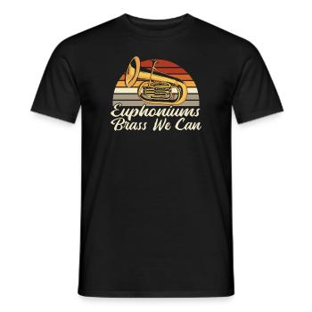 Euphoniums Laiton On peut Euphoniste Euphoniste - T-shirt homme - noir - Devant - AI Model Male 178 light (178cm)