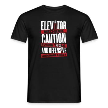 Flugwerkzeuge und beleidigende Sprache wahrscheinlich - Männer T-Shirt - Schwarz - Vorne - AI Model Male 178 light (178cm)