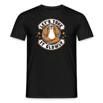 Let's Take It Slowly Pilosa Folivora - Men's T-Shirt - black - Front - AI Model Male 178 light (178cm)