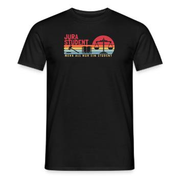 Jurastudent mehr als ein Student Universität Recht - Männer T-Shirt - Schwarz - Vorne - AI Model Male 178 light (178cm)