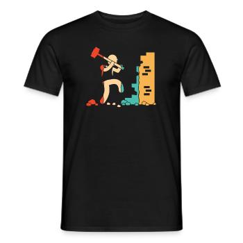 Haus Wrecker Abrissunternehmer Expertenhaus - Männer T-Shirt - Schwarz - Vorne - AI Model Male 178 light (178cm)