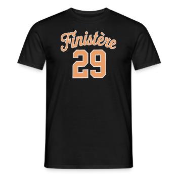 Finistère 29 - T-shirt homme - noir - Devant - AI Model Male 178 light (178cm)