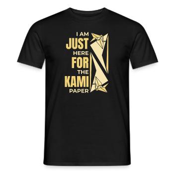 Nur hier für das Kami Papier Falten Eule Papier - Männer T-Shirt - Schwarz - Vorne - AI Model Male 178 light (178cm)