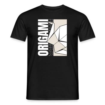 Falten Eule Papierkranich Meister Origami - Männer T-Shirt - Schwarz - Vorne - AI Model Male 178 light (178cm)