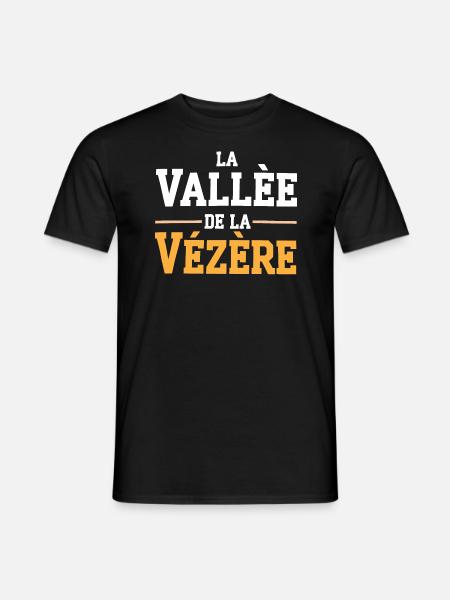 La vallée de la Vézère - T-shirt homme - noir