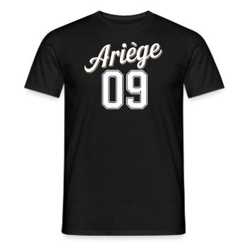 Ariège 09 - T-shirt homme - noir - Devant - AI Model Male 178 light (178cm)