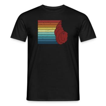 Retro Bivalvia Shell Shelling Bag Hunter Seashell - T-shirt homme - noir - Devant - AI Model Male 178 light (178cm)