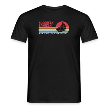 Muscheln Sammeln mehr als ein Hobby Seashell - T-shirt homme - noir - Devant - AI Model Male 178 light (178cm)