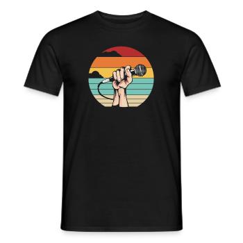 Rétro Opéra Ténor Chanteur Chanteur Amant - T-shirt homme - noir - Devant - AI Model Male 178 light (178cm)