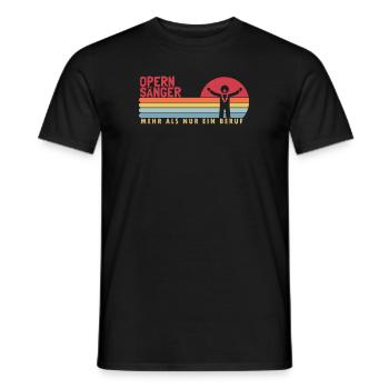Opernsänger mehr als ein Beruf Vocalist Lover - Men's T-Shirt - black - Front - AI Model Male 178 light (178cm)