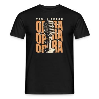 Je parle Opéra Opéra Chanteur Ténor Chanteur - T-shirt homme - noir - Devant - AI Model Male 178 light (178cm)