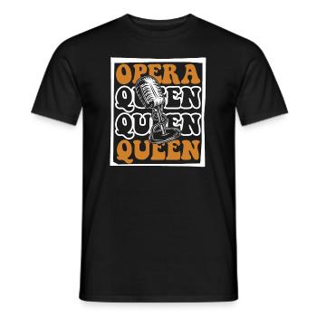Opera Queen Opera House Tenor Singer Vocalist - Men's T-Shirt - black - Front - AI Model Male 178 light (178cm)