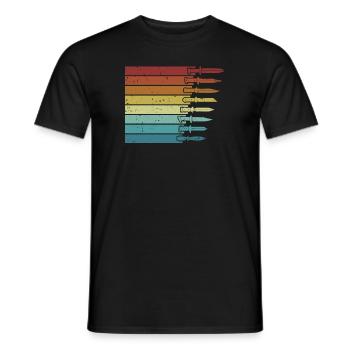 Retro Butcher Knife Restoration Collectible Knife - Men's T-Shirt - black - Front - AI Model Male 178 light (178cm)