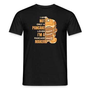Pancake Lover Maker Rezepte Flapjack Liebhaber - Männer T-Shirt - Schwarz - Vorne - AI Model Male 178 light (178cm)