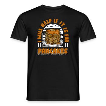 Aidera si c’est pour l’amateur de recettes de crêpes - T-shirt homme - noir - Devant - AI Model Male 178 light (178cm)