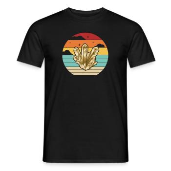 Retro-Geologe Rockhounding Mineraliensammler - Männer T-Shirt - Schwarz - Vorne - AI Model Male 178 light (178cm)