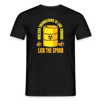 L’ingénierie nucléaire, c’est comme cuisiner l’énergie - T-shirt homme - noir - Devant - AI Model Male 178 light (178cm)