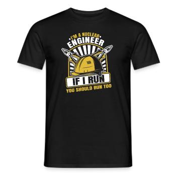 Wenn ich laufe, solltest du auch laufen Uranenergie - Männer T-Shirt - Schwarz - Vorne - AI Model Male 178 light (178cm)
