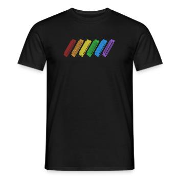 Harmonica LGBT Rainbow Harmonist Harmonicist - Men's T-Shirt - black - Front - AI Model Male 178 light (178cm)