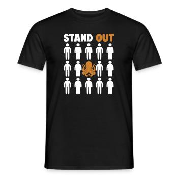 Stand Out Octopodes Octopoda Cephalopoda Lover - Men's T-Shirt - black - Front - AI Model Male 178 light (178cm)