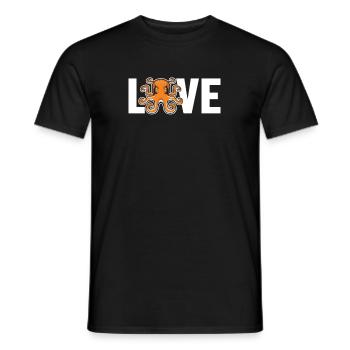 Octopus Love Octopodes Octopoda Cephalopoda Lover - Men's T-Shirt - black - Front - AI Model Male 178 light (178cm)