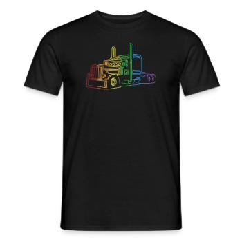 Trucker LGBT Rainbow Trucker Legends Truckie - Men's T-Shirt - black - Front - AI Model Male 178 light (178cm)
