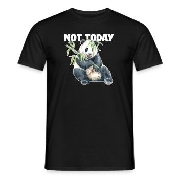 Nicht heute Pandabär Ailuropoda melanoleuca Riese - Männer T-Shirt - Schwarz - Vorne - AI Model Male 178 light (178cm)