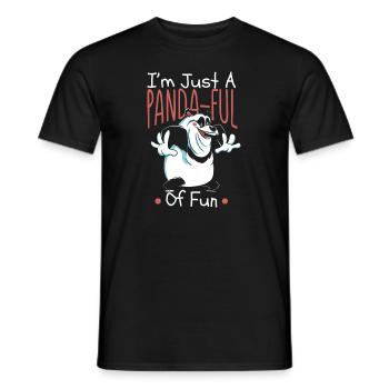 Je ne suis qu’un panda plein de plaisir ami panda - T-shirt homme - noir - Devant - AI Model Male 178 light (178cm)
