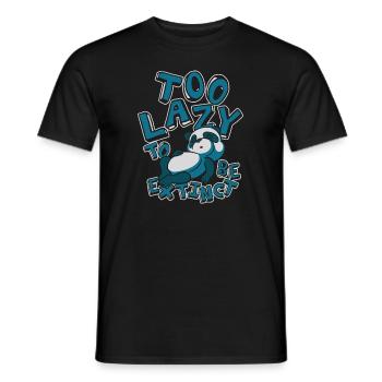 Zu faul, um ausgestorben zu sein Panda Bär Freund Riese - Männer T-Shirt - Schwarz - Vorne - AI Model Male 178 light (178cm)