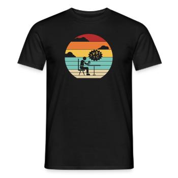 Rétro dyslexie Apraxie Trouble de l’articulation - T-shirt homme - noir - Devant - AI Model Male 178 light (178cm)