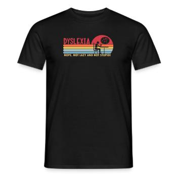 Legasthenie Nicht faul Nicht dumm Apraxie Legasthenie - Männer T-Shirt - Schwarz - Vorne - AI Model Male 178 light (178cm)