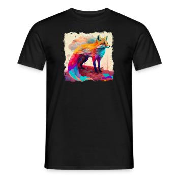 Caninae Rotfuchs Canidae Fuchs Liebhaber Fuchs - Männer T-Shirt - Schwarz - Vorne - AI Model Male 178 light (178cm)