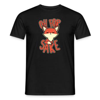 Oh For Sake Red Fox Canidae Caninae Fox Lover Fox - Men's T-Shirt - black - Front - AI Model Male 178 light (178cm)
