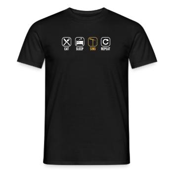 Eat Sleep Sing Repeat Opera House Vocalist Opera - Men's T-Shirt - black - Front - AI Model Male 178 light (178cm)