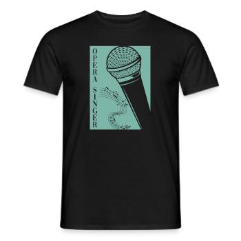 Chanteur d’opéra Chanteur d’opéra Chanteur ténor - T-shirt homme - noir - Devant - AI Model Male 178 light (178cm)