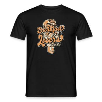 Breakfast Is For Losers Opera House Vocalist - Men's T-Shirt - black - Front - AI Model Male 178 light (178cm)