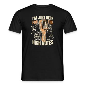 Juste ici pour les notes aiguës Amateur d’opéra - T-shirt homme - noir - Devant - AI Model Male 178 light (178cm)